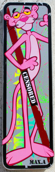 "censored pink" başlıklı Tablo Max Andriot tarafından, Orijinal sanat, Sprey boya