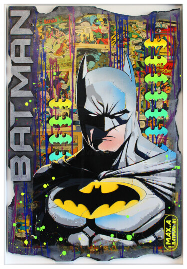 Картина под названием "batman fragment #1" - Max Andriot, Подлинное произведение искусства, Рисунок распылителем краски Уста…