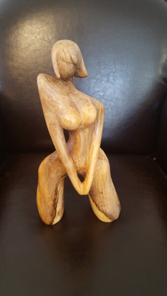 Скульптура под названием "Inattendue" - Max Bernard, Подлинное произведение искусства, Дерево