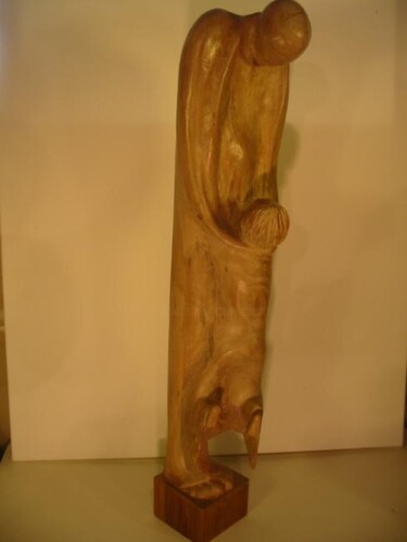 Скульптура под названием "Retrouvailles - Pèr…" - Max Bernard, Подлинное произведение искусства, Дерево