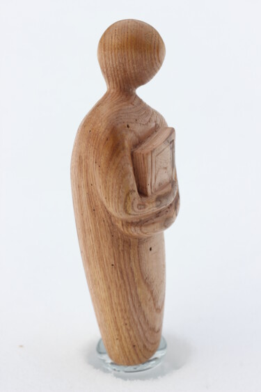 Sculpture intitulée "Mon livre préféré" par Max Bernard, Œuvre d'art originale, Bois
