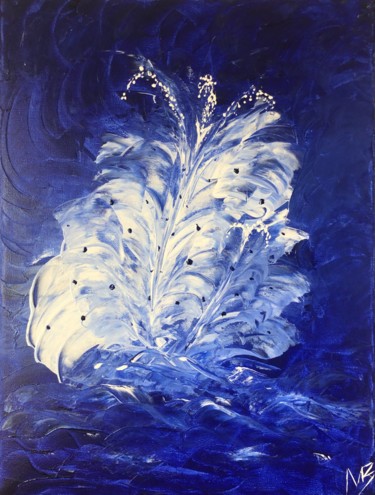 Pittura intitolato "Moon feather" da Maxim Zinov'Ev, Opera d'arte originale, Acrilico