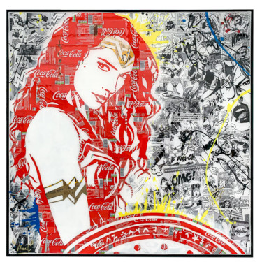 拼贴 标题为“Wonder Girl” 由Maxl, 原创艺术品, 拼贴