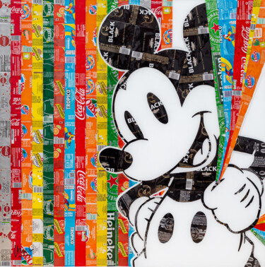 Kolaże zatytułowany „Hidden Mickey” autorstwa Maxl, Oryginalna praca, Kolaże Zamontowany na Aluminium