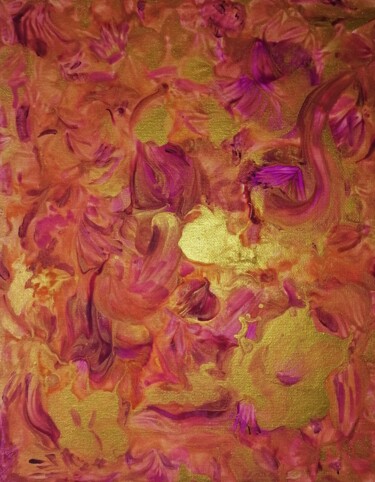 Картина под названием "Sacred fire" - Maya Et Javi, Подлинное произведение искусства, Акрил Установлен на Деревянная рама дл…