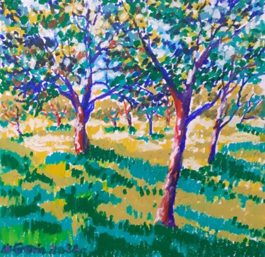 "English orchard" başlıklı Resim Maja Grecic tarafından, Orijinal sanat, Pastel