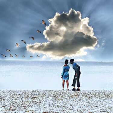 Photographie intitulée "Promenade à la mer" par Patrick Maze, Œuvre d'art originale, Photographie numérique