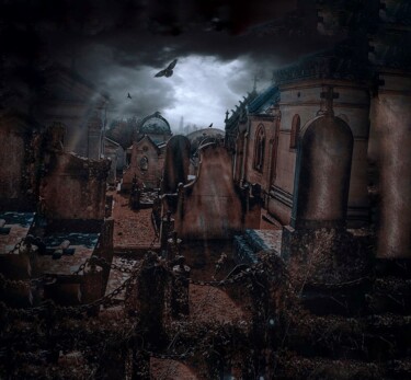 Photography titled "Cimetière Monumental" by Patrick Maze, Original Artwork, Digital Photography