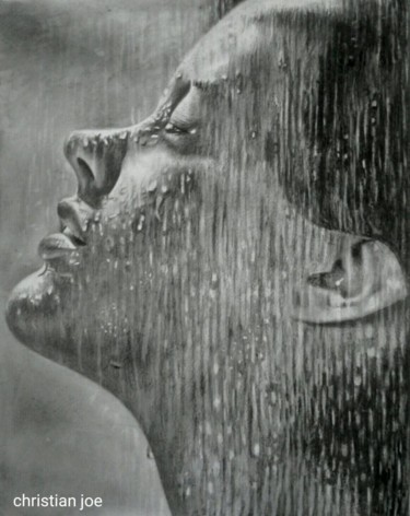 Drawing titled "Sensations" by Christian Mba, Original Artwork, Graphite