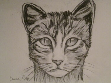 Dessin intitulée "Le chat" par Mc Devésa, Œuvre d'art originale, Crayon