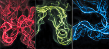 Pittura intitolato ""Smoke" - Fumo" da Mc.Quadri, Opera d'arte originale, Aerografo