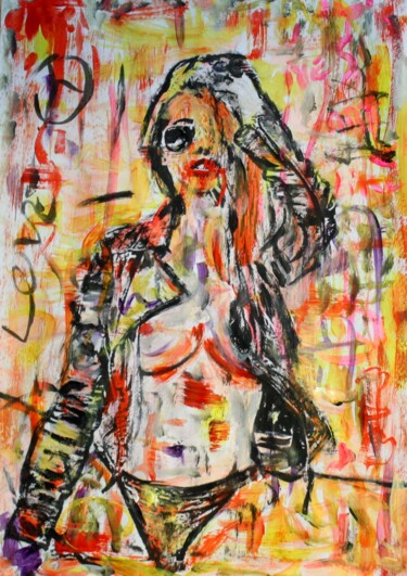 "sexy in colors art" başlıklı Tablo Michel Capra tarafından, Orijinal sanat, Akrilik Ahşap panel üzerine monte edilmiş