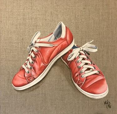 Painting titled "Les shoes" by M'Do, Original Artwork, Acrylic