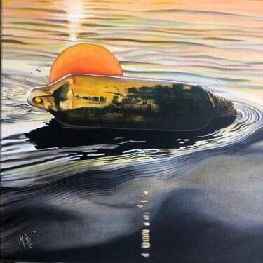 Pittura intitolato "Bouée orange" da M'Do, Opera d'arte originale, Acrilico