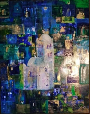 Malarstwo zatytułowany „Émotions bleues” autorstwa Mehdi Abtroun, Oryginalna praca, Akryl
