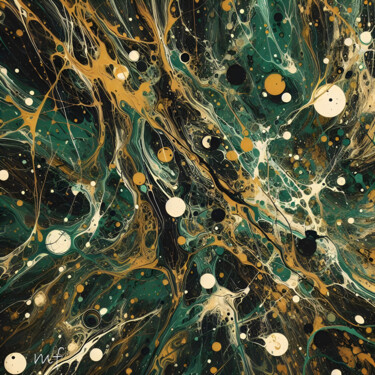 Digitale Kunst mit dem Titel "Color Chaos" von Mehdi Fahraji, Original-Kunstwerk, Acryl