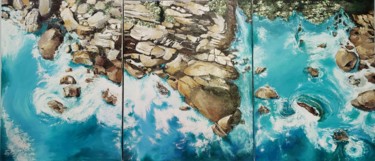 Malarstwo zatytułowany „Paysage en triptyque” autorstwa Mehri Guliyeva Moghadam, Oryginalna praca, Olej