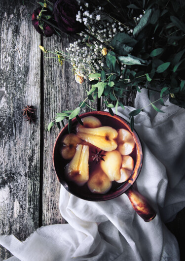 Photographie intitulée "Les poires au sirop…" par Melancholya, Œuvre d'art originale, Photographie numérique