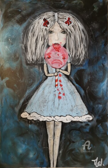 Картина под названием "Aura" - Melanie Roch, Подлинное произведение искусства, Акрил Установлен на Деревянная рама для носил…