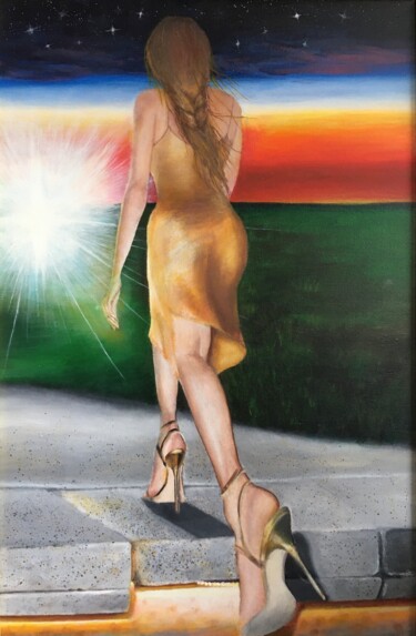 Peinture intitulée "И Бог создал женщину" par Melina Abdrashitova, Œuvre d'art originale, Acrylique