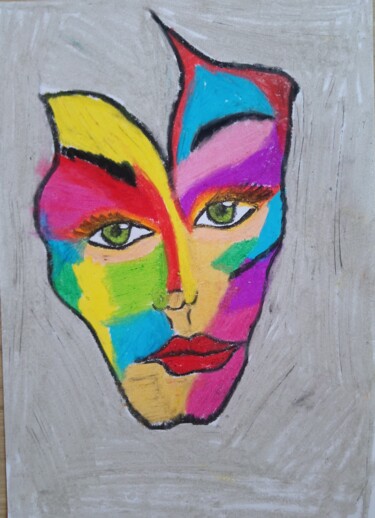 Desenho intitulada "Colorfully" por Melisa Kanmaz, Obras de arte originais, Pastel