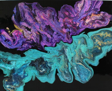 Картина под названием "Cosmic collision" - Melissa Schaller, Подлинное произведение искусства, Акрил