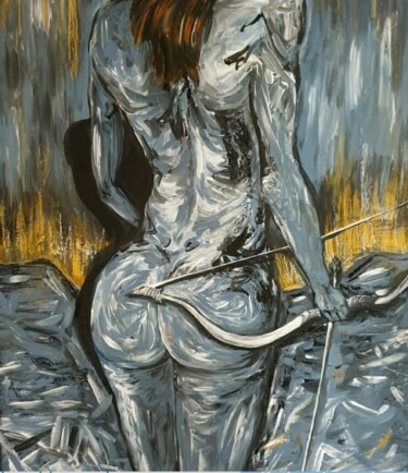 Peinture intitulée "Zendaura" par Melissa Weiser, Œuvre d'art originale, Acrylique
