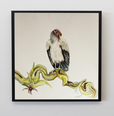 Schilderij getiteld "king vulture" door Merve Gürlek, Origineel Kunstwerk, Aquarel