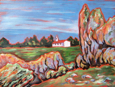 Peinture intitulée "L'Ile d'Yeu" par Meryl, Œuvre d'art originale, Acrylique