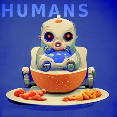 Arts numériques intitulée "HUMANS" par Meta Shp, Œuvre d'art originale, Collage numérique