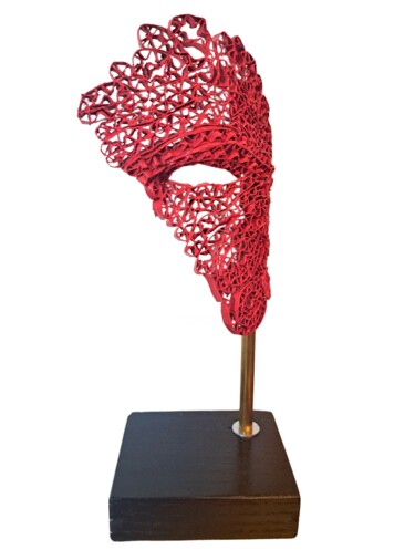 Escultura titulada ""Fragment Rouge : D…" por Métal Renaissance Urbaine, Obra de arte original, Cartulina