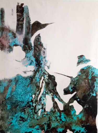 Pittura intitolato "CHIMERES" da Mi Baudry, Opera d'arte originale, Acrilico Montato su Telaio per barella in legno