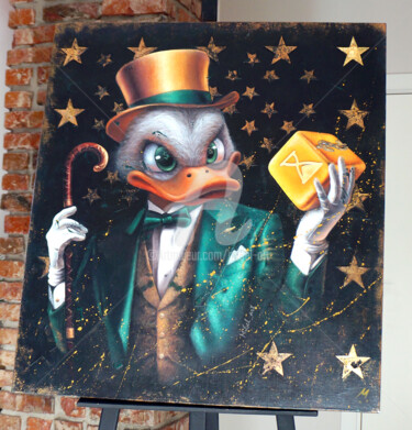 Malerei mit dem Titel "Mr. Scrooge's Choic…" von Mi6el_art, Original-Kunstwerk, Acryl