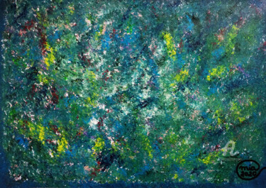 Painting titled "New! Pollock Inspir…" by Mia Phlor, Original Artwork, Acrylic