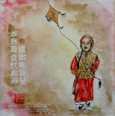 Peinture intitulée "Mon Mandarin (2004)" par Micha B., Œuvre d'art originale