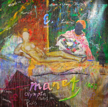 "Édouard Manet's Oly…" başlıklı Tablo Michael Andrew Law tarafından, Orijinal sanat, Petrol
