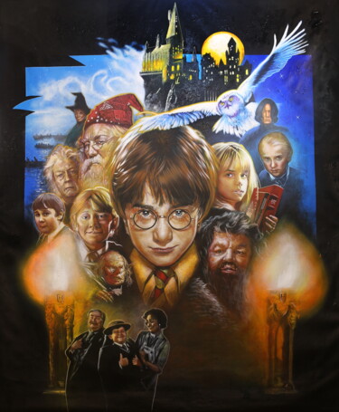 Pintura titulada "Harry Potter and th…" por Michael Andrew Law, Obra de arte original, Acrílico