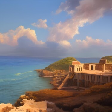 Arts numériques intitulée "Greek islands 00000…" par Michael C Bertsch, Œuvre d'art originale, Travail numérique 2D