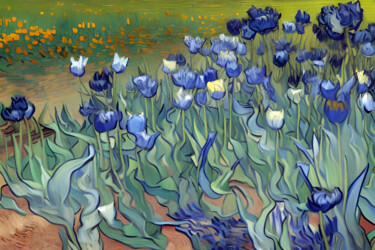 Pittura intitolato "Tulips" da Michael Cheung, Opera d'arte originale, Acrilico