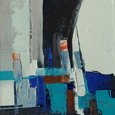 Painting titled "Tin Mines & Lightho…" by Michael Hemming, Original Artwork, Oil Mounted on Aluminium