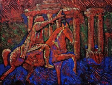 Peinture intitulée "Après Rome" par Michael Jiliak, Œuvre d'art originale, Acrylique