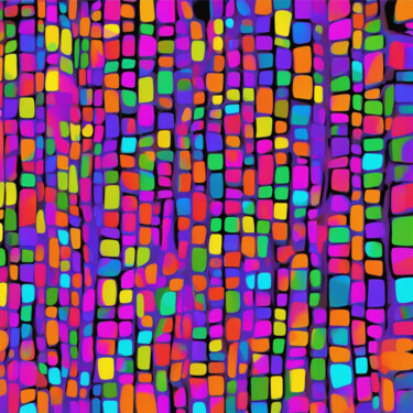 Digital Arts titled "Neonsynthese" by Michael Konradi, Original Artwork, AI generated image