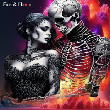 "Fire&flame" başlıklı Kolaj Michael Konradi tarafından, Orijinal sanat, 2D Dijital Çalışma