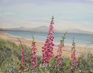 Peinture intitulée "Ballyheigue Beach" par Michael Monaghan, Œuvre d'art originale, Huile