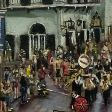 Malerei mit dem Titel "New Orleans Parade" von Michael O’Briant, Original-Kunstwerk, Öl