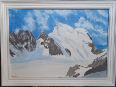 Painting titled "Barre des Ecrins en…" by Hervé Michal (Harvey.m), Original Artwork, Acrylic Mounted on Wood Stretcher frame