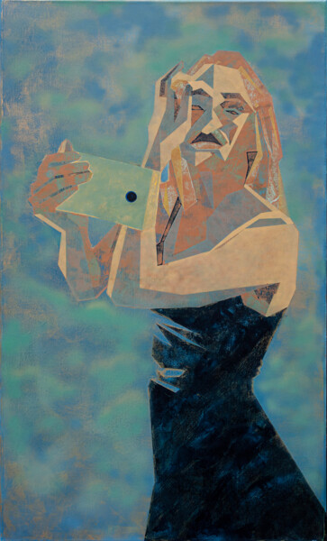 Painting titled "Selfie" by Michał Ostrogórski, Original Artwork, Acrylic