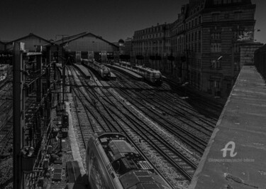 Fotografía titulada "Lever de la nuit" por Michel Babkine, Obra de arte original, Fotografía digital