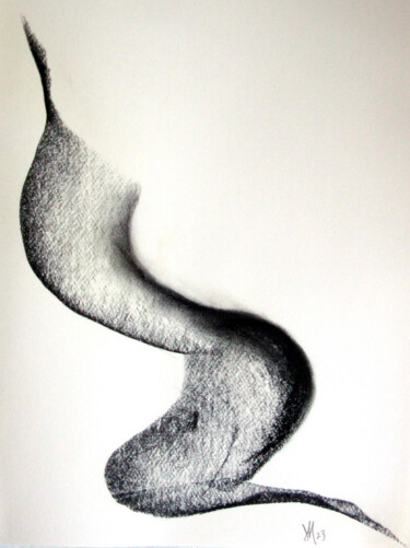 Drawing titled "fusain_2023_img_7031" by Michel Boisvert (JAM), Original Artwork, Charcoal