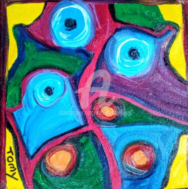 Schilderij getiteld "Le Cyclope" door Tomy, Origineel Kunstwerk, Olie